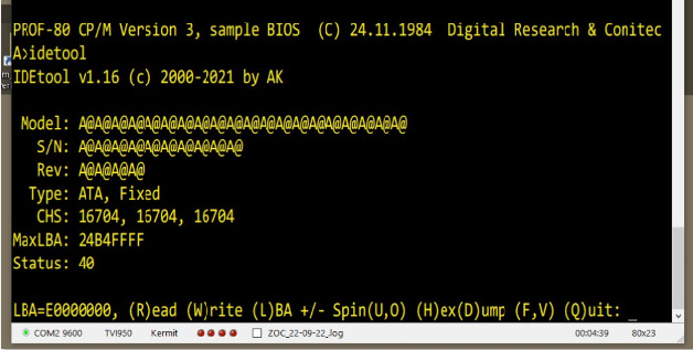 Alle anderen CF Karten  haben am P80/181X mit den weiteren beiden Adaptern ähnliche Ergebnisse.